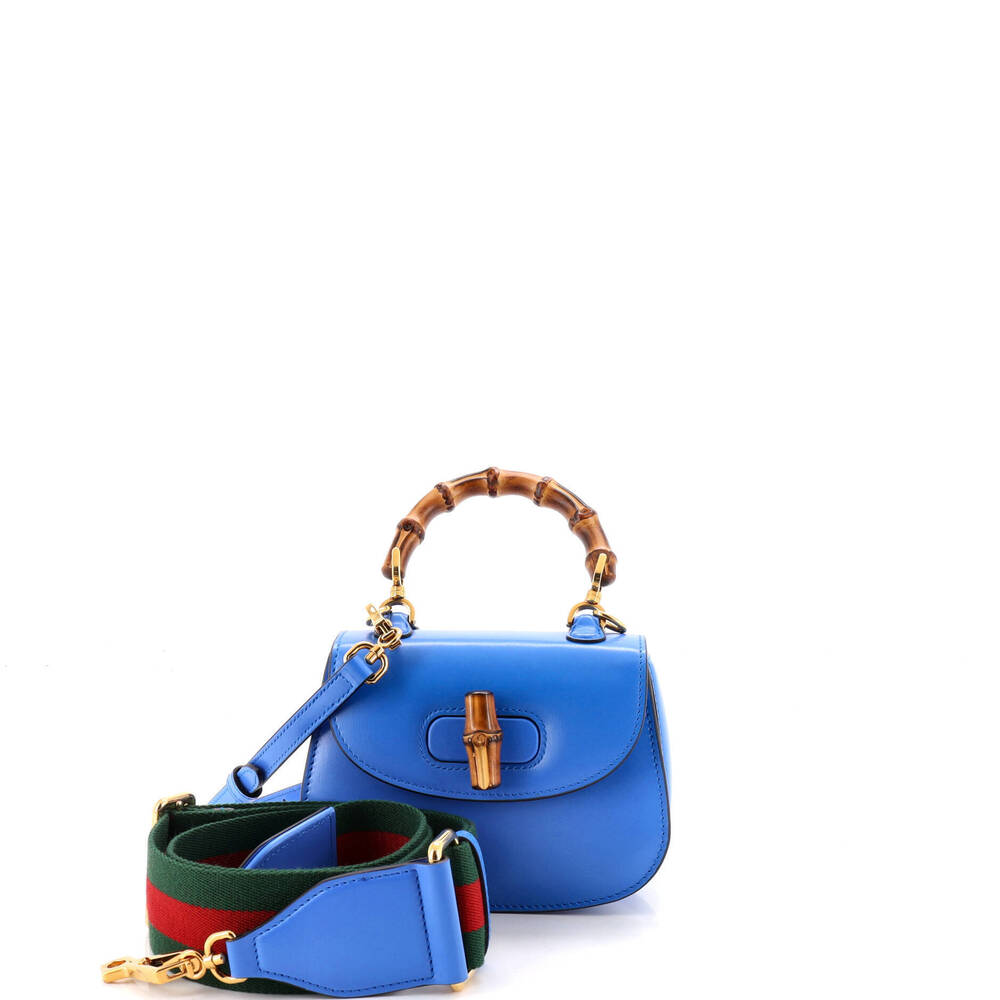 Gucci Mini Bamboo 1947 Top Handle Bag Leather